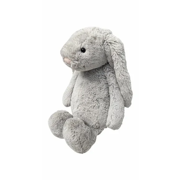Jellycat London Gray Bashful Bunny Rabbit Medium 12" Floppy Ears Plush Lovey - Picture 3 of 15